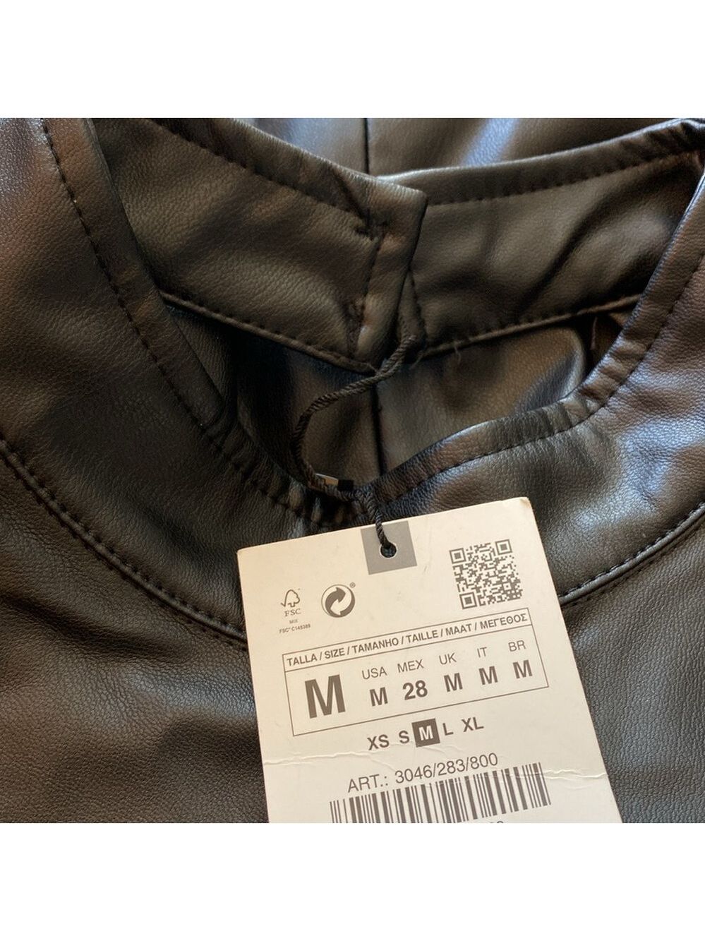 NWT Zara Faux Leather Cutout Back Mini Dress, Size M - Picture 9 of 10